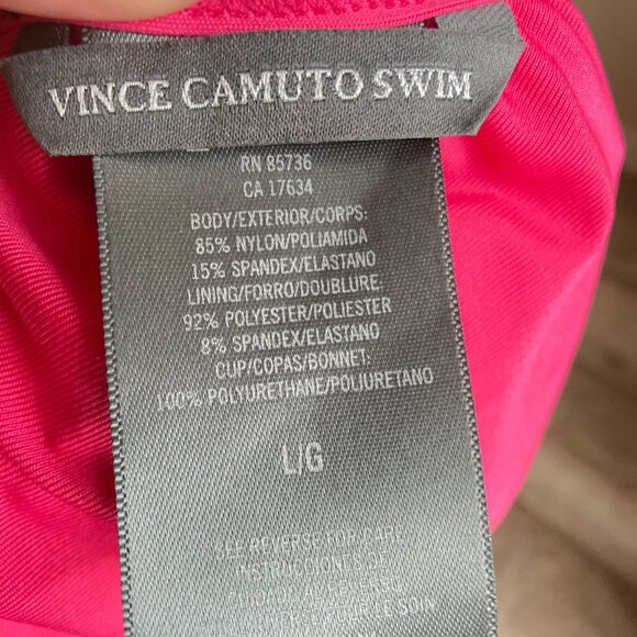 NWT Vince Camuto Women's Swim Top in Dragon Fruit, Size Large - Picture 7 of 14